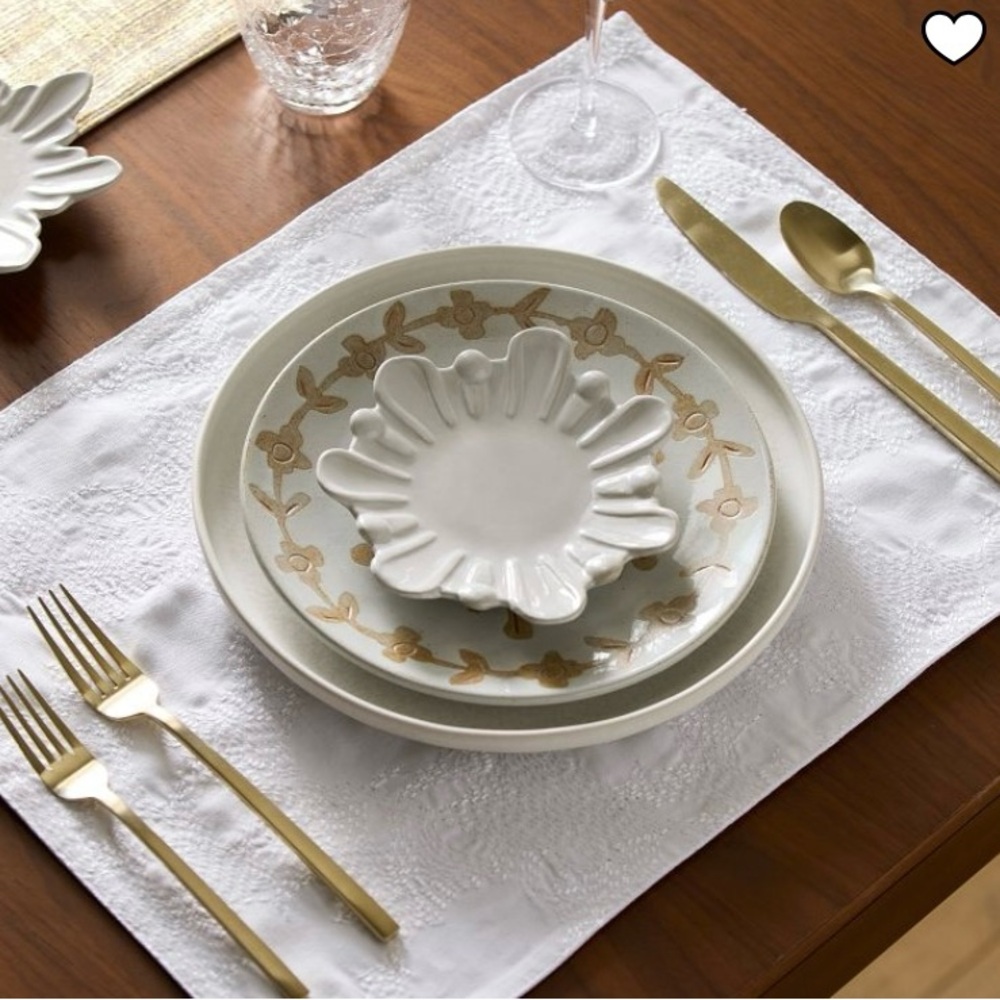 West Elm Snowflakeke Appetizer Plates - Picture 3 of 3